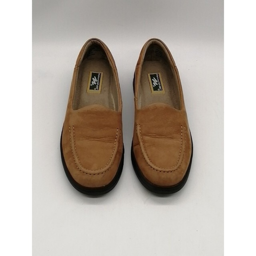 Natural Sport Loafers Womens Brown 7 Slip On Walking Shoe Suede Moc Toe 776A06